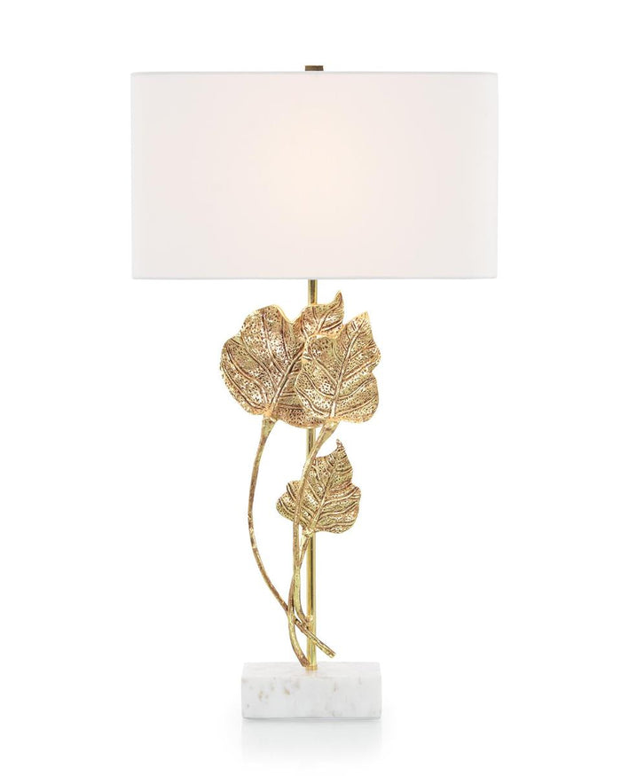 Marise Antique Gold Leaf Table Lamp - Luxury Living Collection