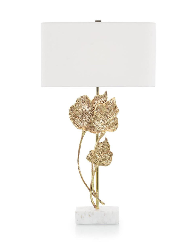 Marise Antique Gold Leaf Table Lamp - Luxury Living Collection