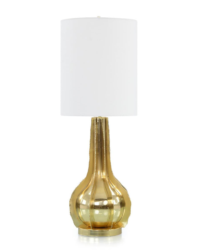 Manaia Brushed Brass Waves Table Lamp - Luxury Living Collection