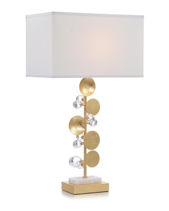 Callie Gold Leaf and Crystal Table Lamp - Luxury Living Collection