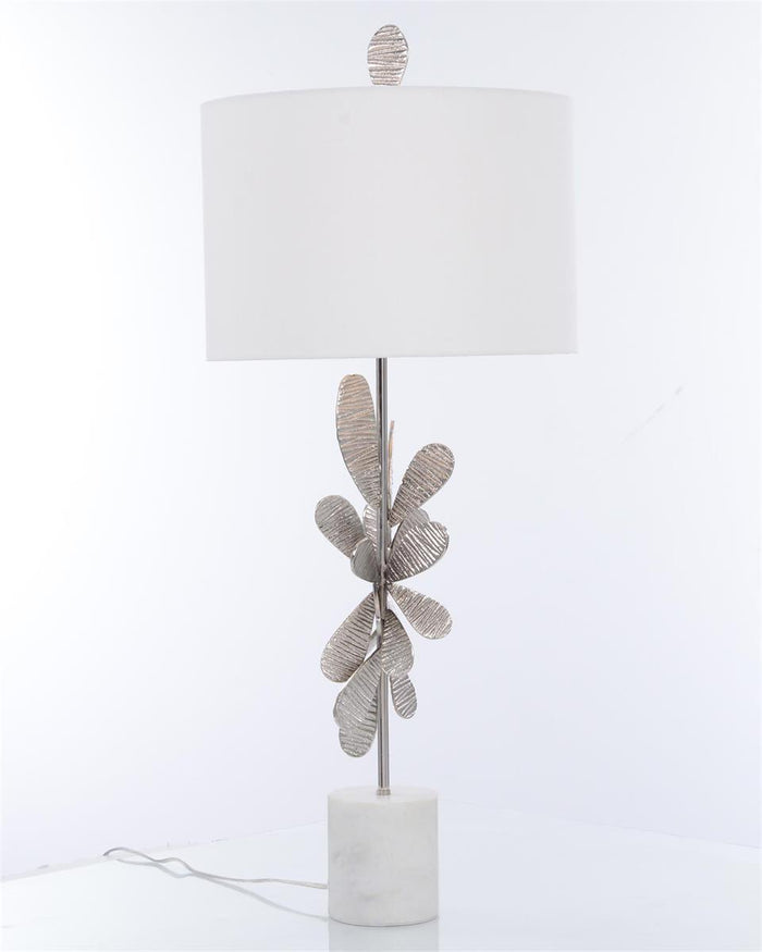 Amie Nickel Petal Table Lamp - Luxury Living Collection