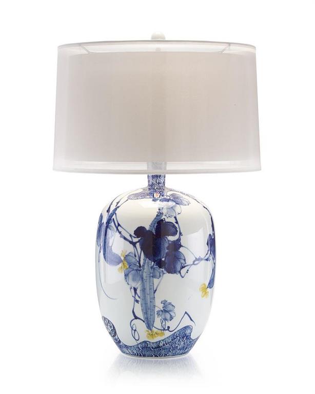 Londyn Blue Asian Gardens Table Lamp - Luxury Living Collection