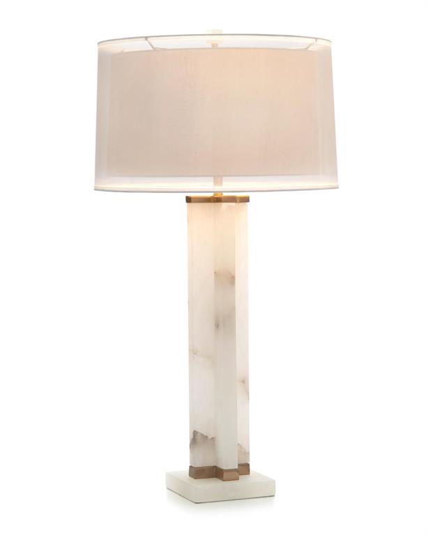 Ekta Alabaster Cross Table Lamp - Luxury Living Collection