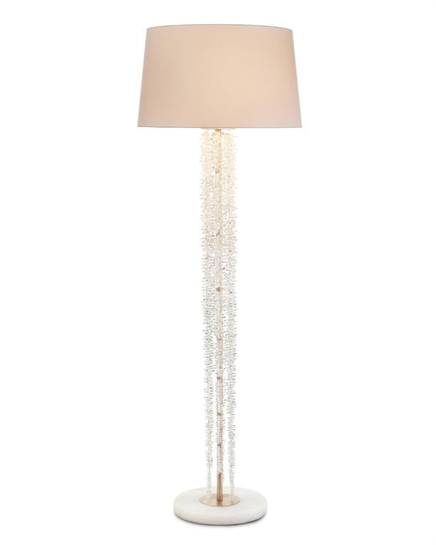 Aries Cascading Crystal Floor Lamp - Luxury Living Collection