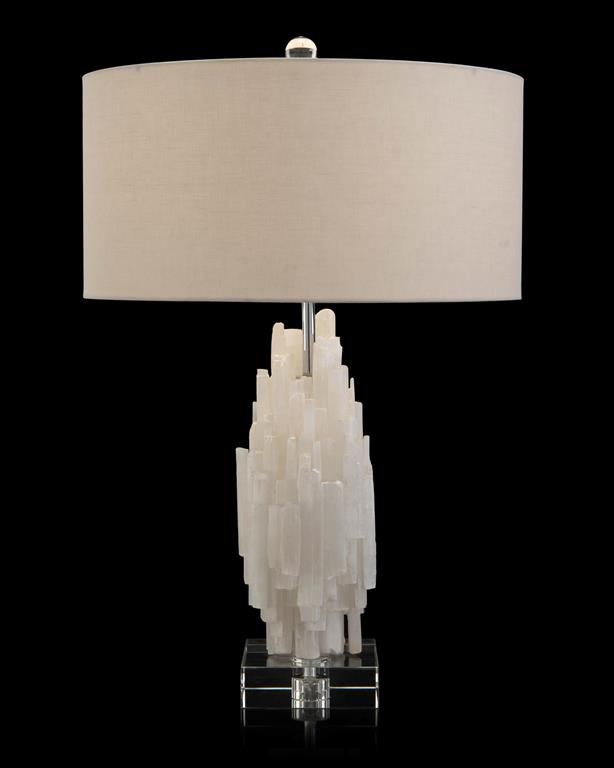 Sadie Tiered Selenite Table Lamp - Luxury Living Collection