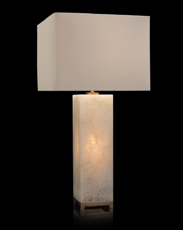 Rosemarie Illuminated Calcite Table Lamp - Luxury Living Collection