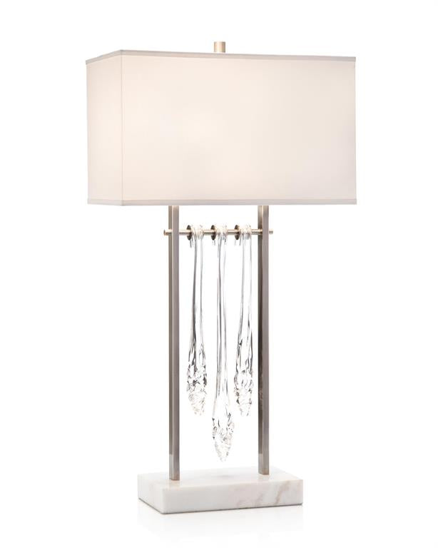 Paget Glass Drop Contemporary Table Lamp - Luxury Living Collection