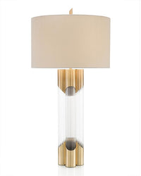 Stormi Brass and Glass Table Lamp - Luxury Living Collection