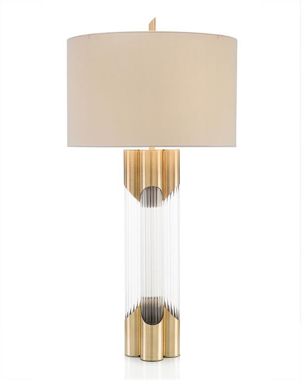 Stormi Brass and Glass Table Lamp - Luxury Living Collection