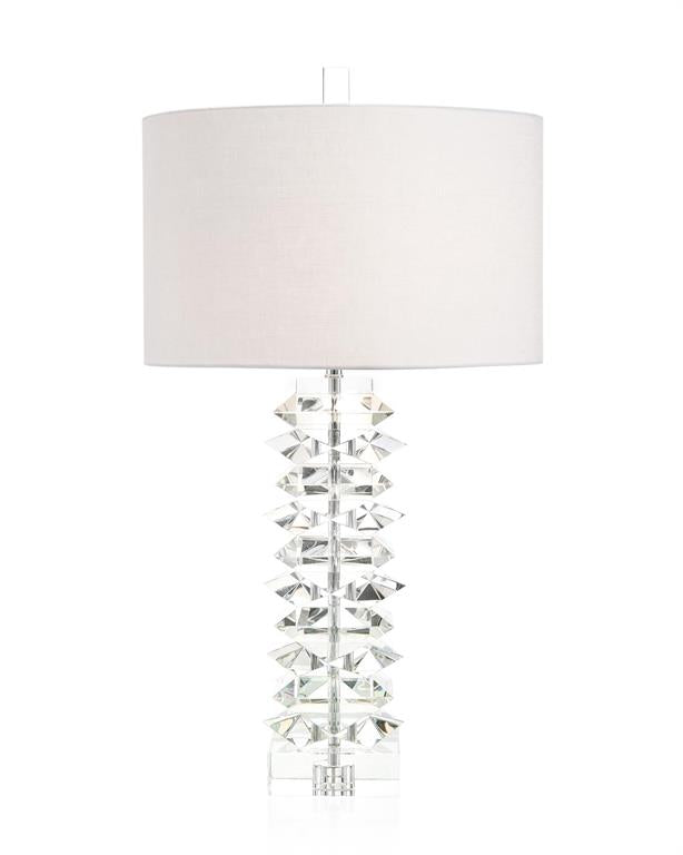 Selina Stacked Crystal Table Lamp - Luxury Living Collection
