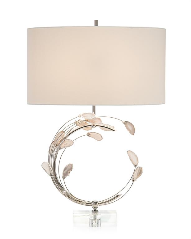 Roxie Swirling Agates in Silver Table Lamp - Luxury Living Collection