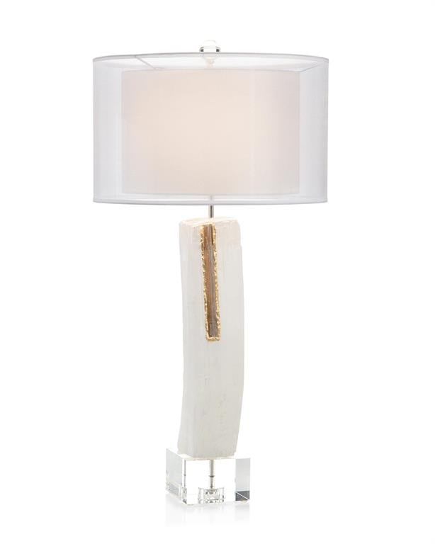 Ripley Selenite with Streams of Gold Table Lamp - Luxury Living Collection