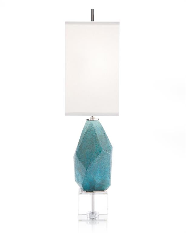 Rexana Multifaceted Turquoise Table Lamp - Luxury Living Collection