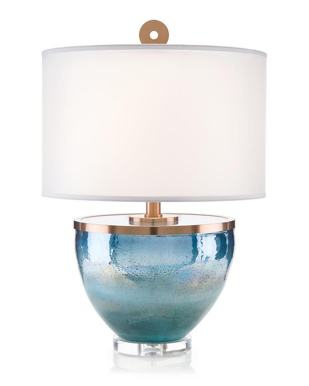 Raphaella Islamorada Blue Glass Table Lamp - Luxury Living Collection