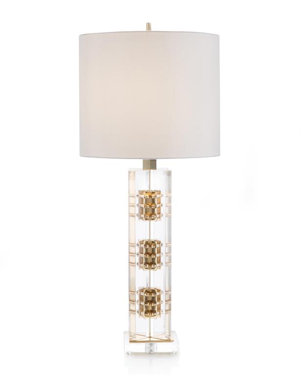 Naja Large Brass and Acrylic Table Lamp - Luxury Living Collection