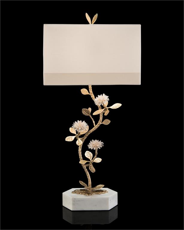 Cannon Quartz Flower Table Lamp - Luxury Living Collection