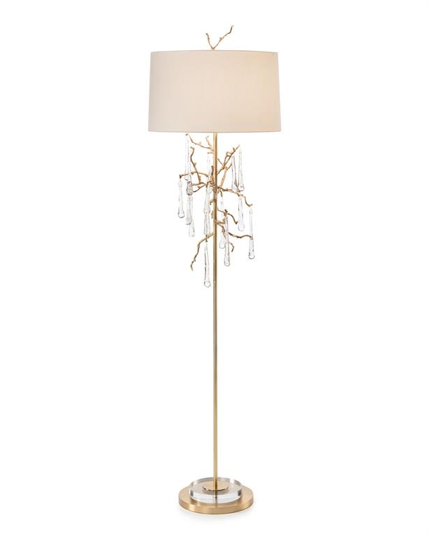 Jessalyn Crystal Drip Floor Lamp - Luxury Living Collection