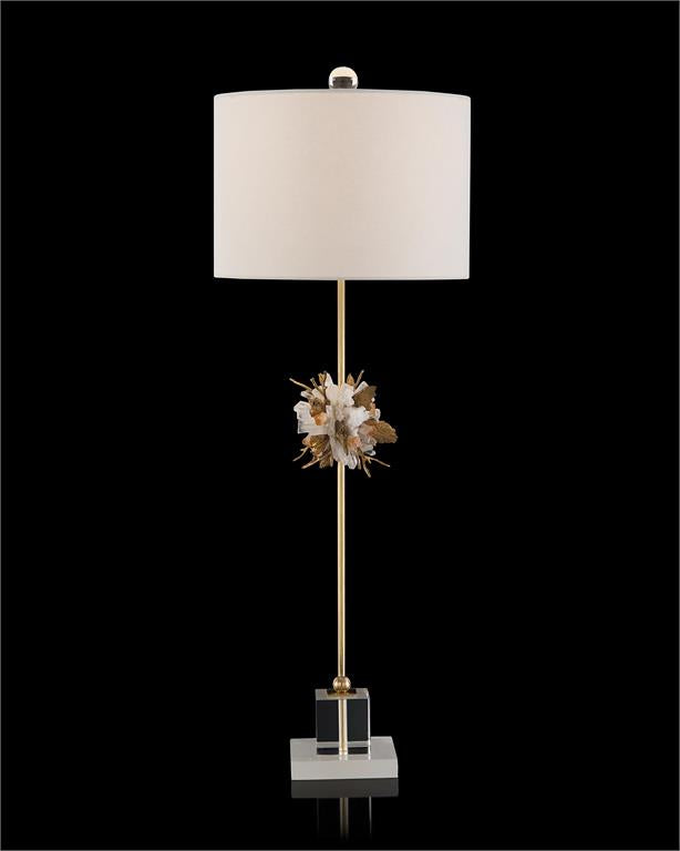 Alanis Organic Stones in Gold and White Buffet Lamp - Luxury Living Collection