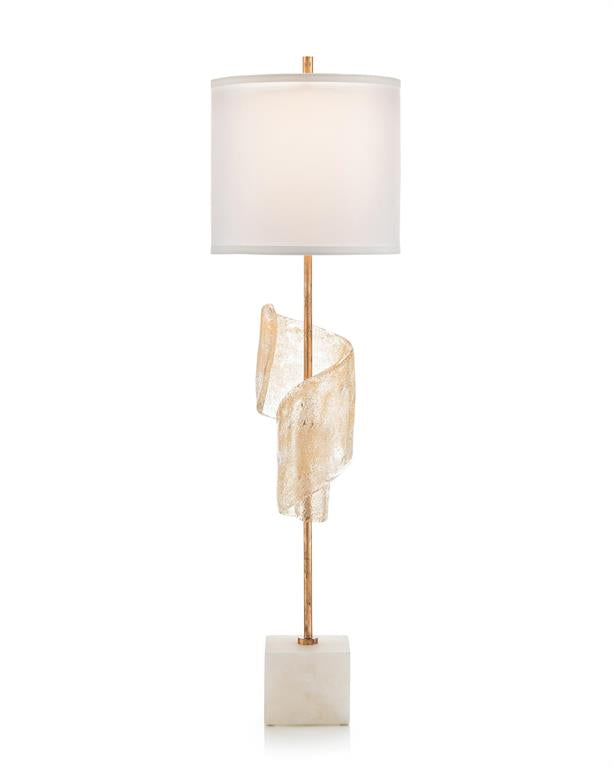 Lily Furls with Hint of Gold Buffet Lamp - Luxury Living Collection