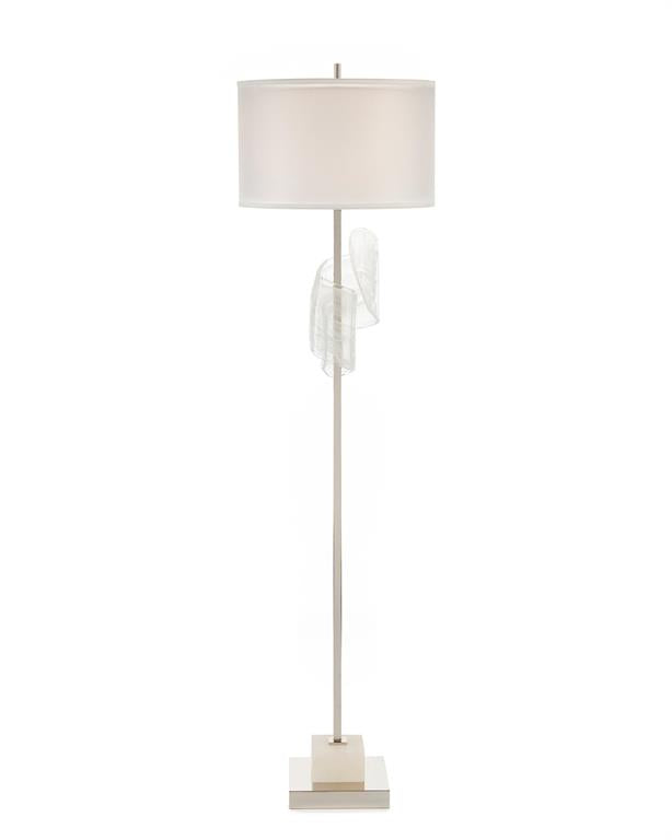 Lily Furls of White Floor Lamp - Luxury Living Collection