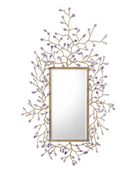 Keyla Budding Amethyst Mirror - Luxury Living Collection