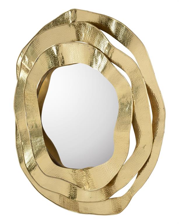 Tabitha Brass Ripple Frame Mirror - Luxury Living Collection