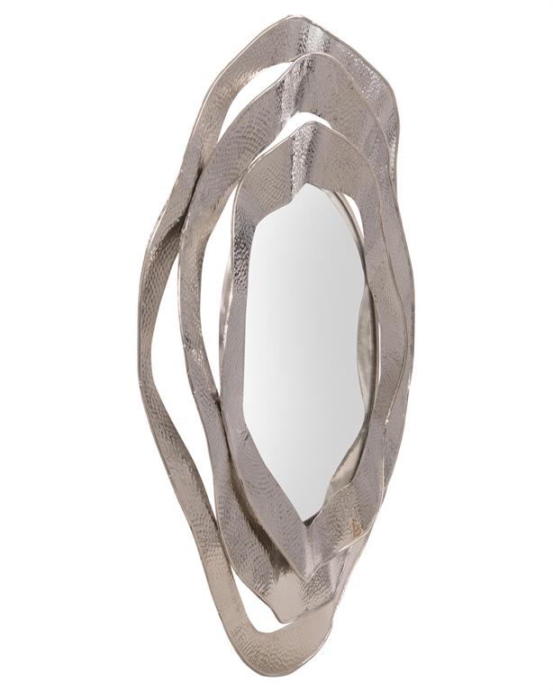 Tabitha Nickel Ripple Frame Mirror - Luxury Living Collection
