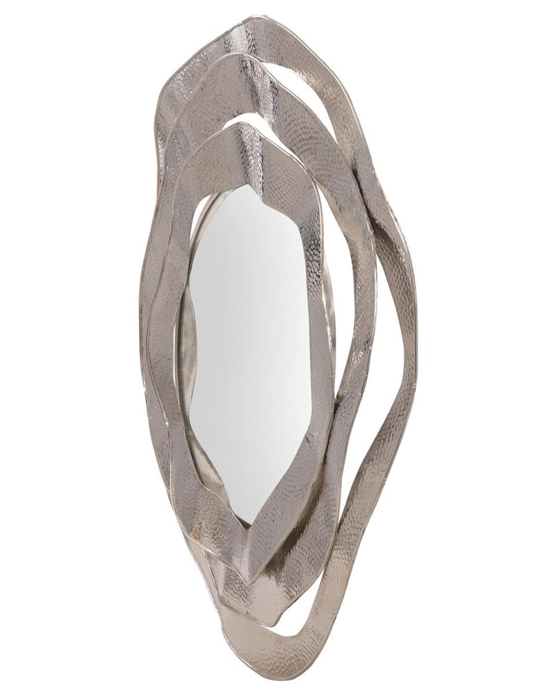 Tabitha Nickel Ripple Frame Mirror - Luxury Living Collection