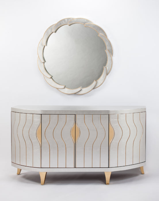 Royal Silver Leaf Mirror - Luxury Living Collection