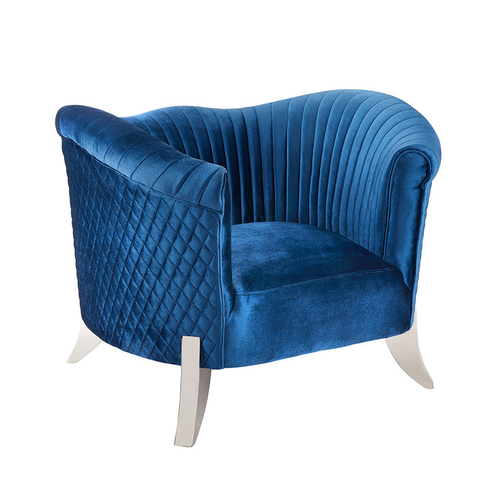 Gibson Blue Velvet Chair