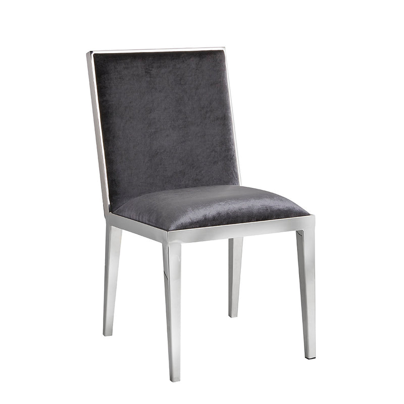 Cupio Charcoal Grey Velvet Dining Chair