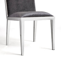 Cupio Charcoal Grey Velvet Dining Chair