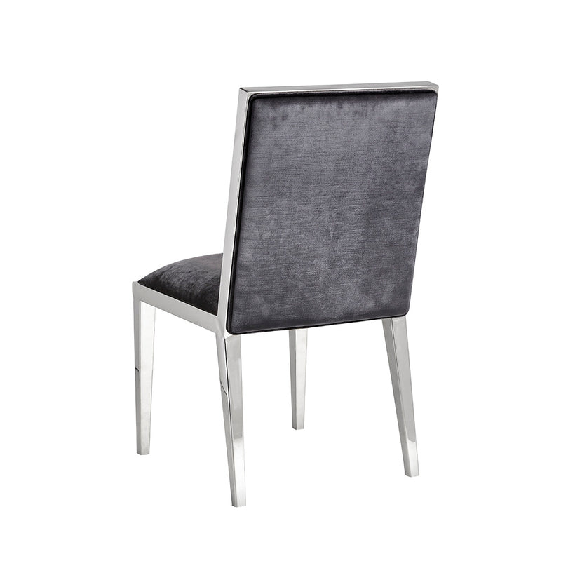 Cupio Charcoal Grey Velvet Dining Chair