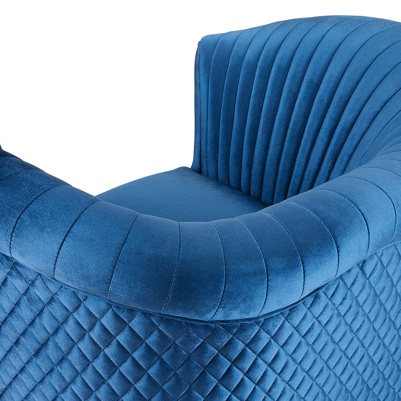 Gibson Blue Velvet Chair