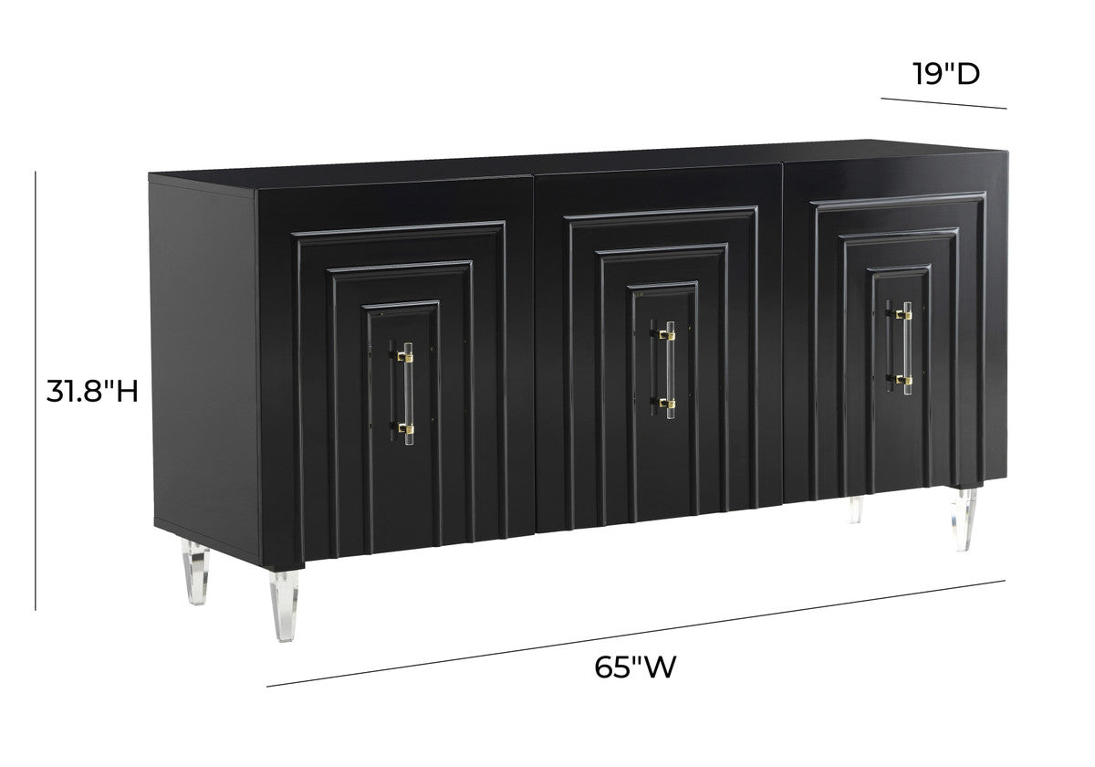 Kawla Black Lacquer Buffet - Luxury Living Collection
