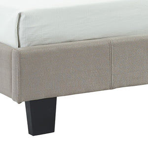 Kelsey Grey Fabric Platform Bed