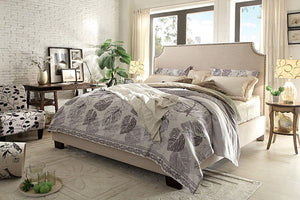 Agathe Desert Sand Linen Bed - Luxury Living Collection