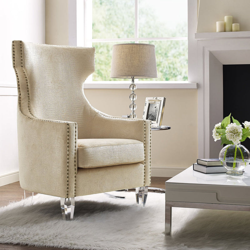 Kendall Gold Velvet Wing Chair - Luxury Living Collection