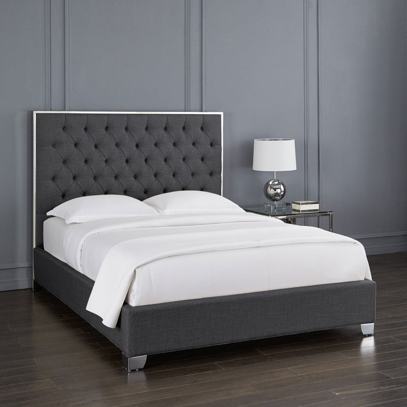 Sasha Grey Fabric Bed