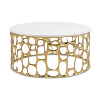 Drea Gold Marble Top Coffee Table