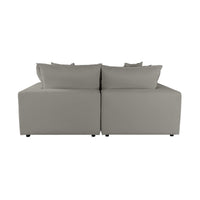 Carlie Slate Modular Loveseat - Luxury Living Collection