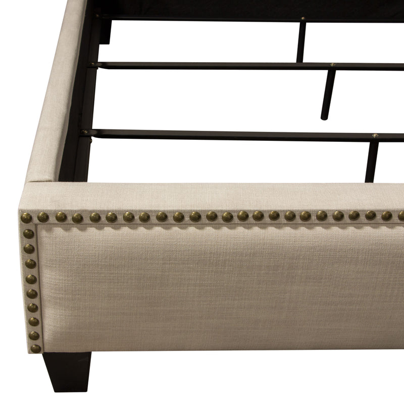 Persephone Desert Sand Linen Bed - Luxury Living Collection