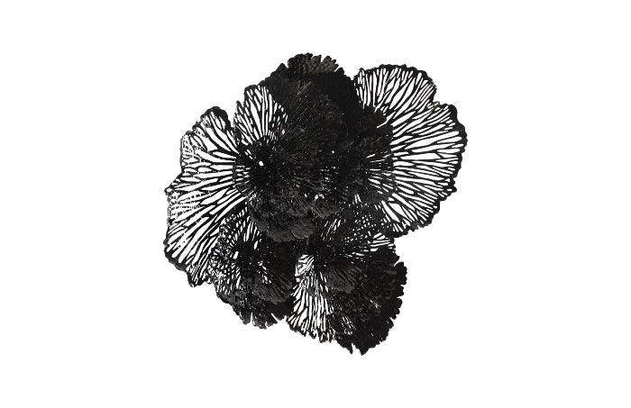 Black Wall Flower Art