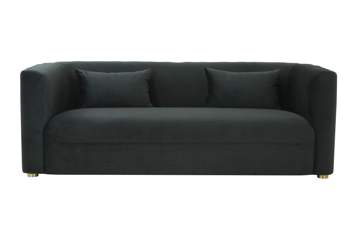 Laurent Black Velvet Sofa - Luxury Living Collection