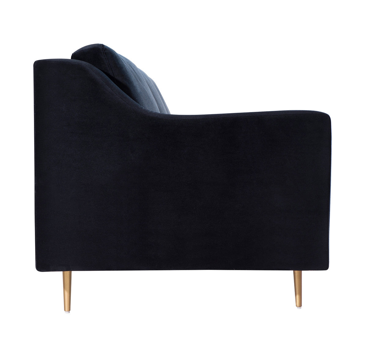 Leah Black Velvet Sofa - Luxury Living Collection