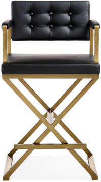 Lila Black Gold Steel Counter Stool - Luxury Living Collection