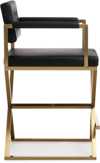 Lila Black Gold Steel Counter Stool - Luxury Living Collection