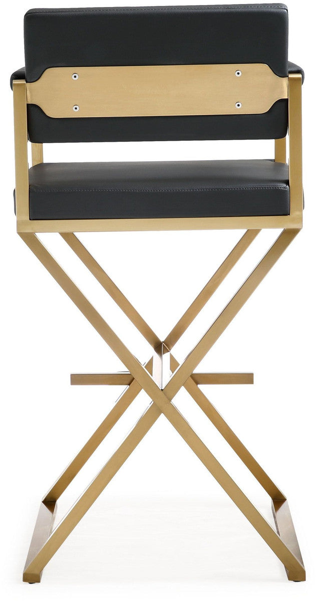 Lila Black Gold Steel Barstool - Luxury Living Collection