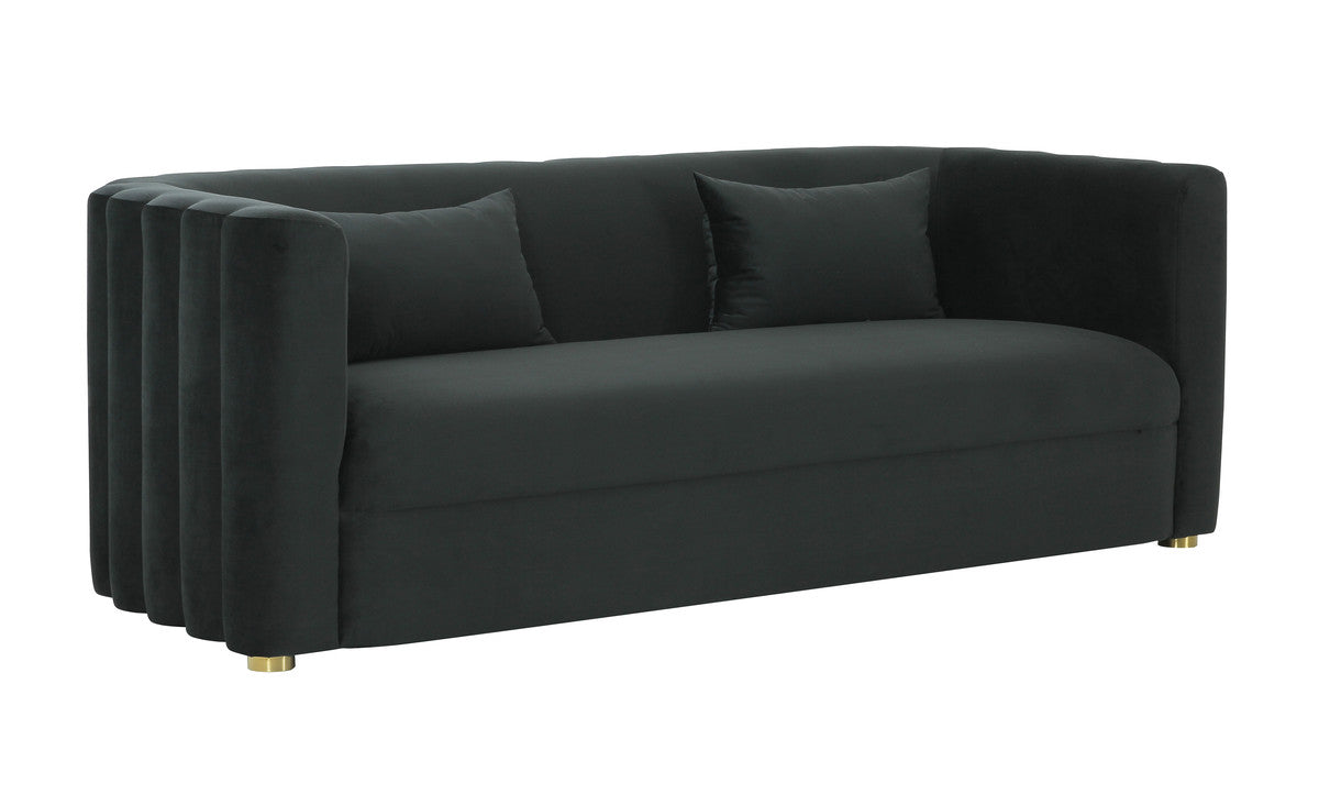 Laurent Black Velvet Sofa - Luxury Living Collection