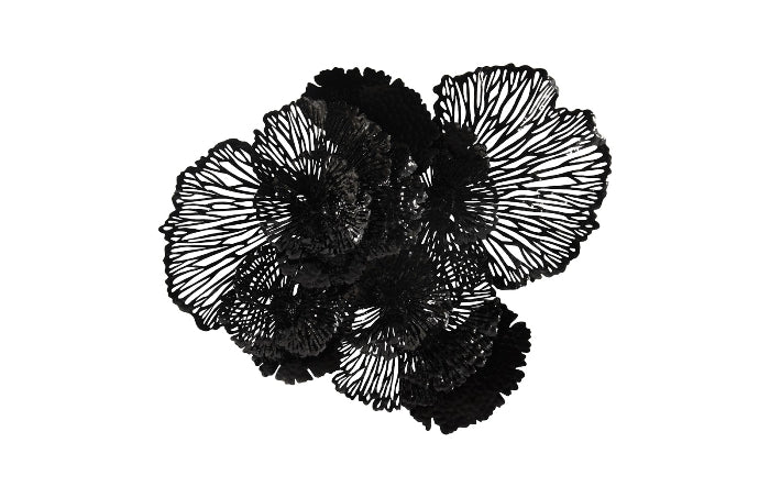 Black Wall Flower Art